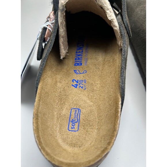 Birkenstock Boston Soft Footbed Men’s Clogs Suede Mocha EU 42 US Men's 9 - Picture 5 of 7